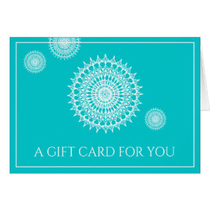 Symbole Mandala Blanc De L'Univers Sur Turquoise