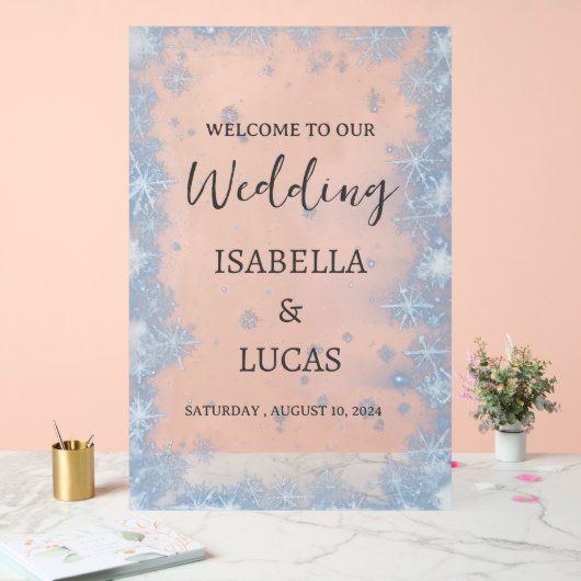 SYMBOLE Mariage acrylique de Noël bleu glace (Mariage)