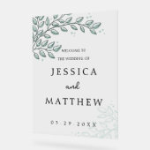 SYMBOLE Mariage ACrylique Eucalyptus Green Boho (Angle)
