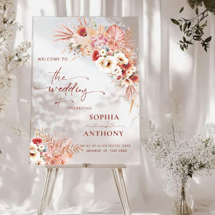 SYMBOLE Mariage Acrylique Floral Boho Blush Terrac