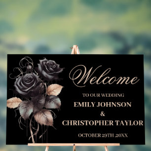 SYMBOLE Mariage ACrylique noir gothique