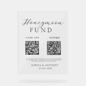 Symbole Mariage acrylique QR Code Modern Honeymoon (Recto)