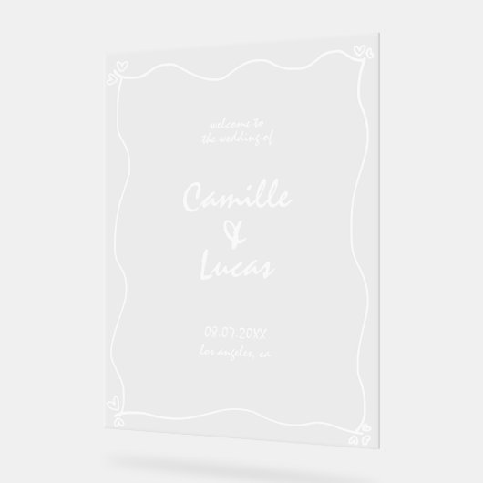 SYMBOLE Mariage ACrylique Rétro manuscrit (Angle)