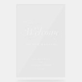 Symbole Mariage de calligraphie blanc de bienvenue (Recto)