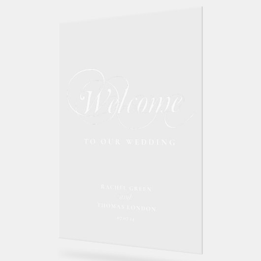 Symbole Mariage de calligraphie blanc de bienvenue (Angle)