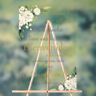 Symbole Mariage espagnol floral blanc