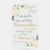Symbole Mariage espagnol floral blanc (Angle)