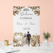 Symbole Mariage islamique blanc et or (Mariage)