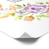 Symbole mariage Poster Siège Fleuri Violet (Coin)