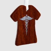 Symbole Médicale de Caduceus en argent Imprimer (devant)