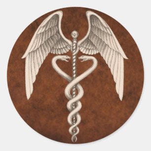 Symbole Médicale de Caduceus Vintage Autocollants