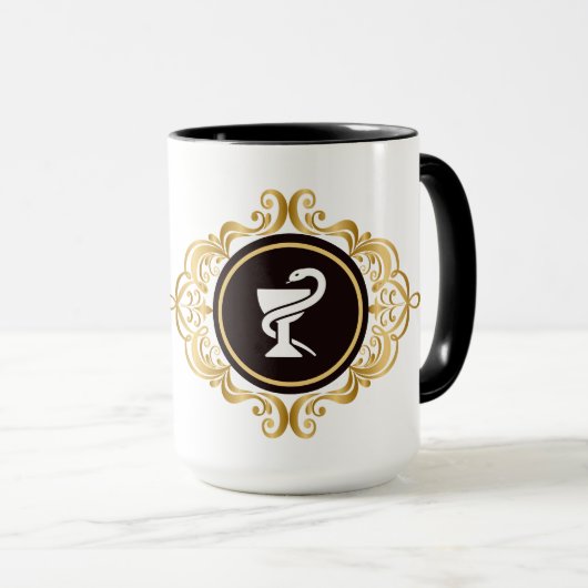 Symbole Médicale de la pharmacie Hygieia Mug (Devant droit)