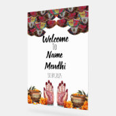 Symbole Mendhi acrylique floral (Angle)