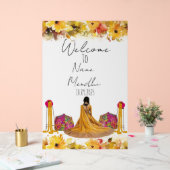 Symbole mendhi jaune floral (Mariage)