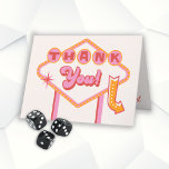 SYMBOLE Merci Mod Las Vegas<br><div class="desc">Mood inspiré par Retro et amusant, Las Vegas Merci Sign. Parfait pour dire "merci" à vos invités mariages, fête de Vegas, anniversaire ou fête. Couleurs orange, rouge, rose et crème. Main dessinée par McBooboos. Pour apporter d'autres modifications, accédez à Personnaliser ce modèle. En bas, vous verrez "Vous voulez customiser encore...</div>