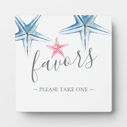 Symbole moderne de mariage plage Faveurs Plaque (Devant)