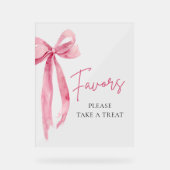 Symbole moderne Pink Bow Graduation Party Faveurs (Recto)