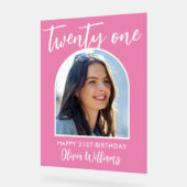 Symbole moderne rose élégant Photo 21e anniversair (Angle)