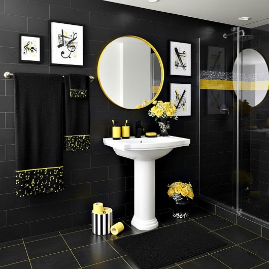 symbole musical serviette de bain ensemble