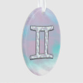 Symbole nacré de zodiaque de Gémeaux (devant)