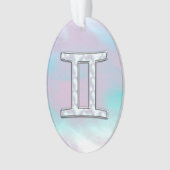 Symbole nacré de zodiaque de Gémeaux (devant)