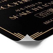 Symbole Noir Art Déco Great Gatsby Hashtag 8x10 (Coin)