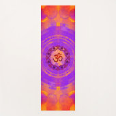 Symbole Ohm, mandala - tapis de yoga orange (Devant)