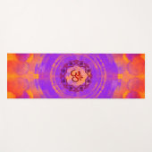 Symbole Ohm, mandala - tapis de yoga orange (Devant (Horizontal))