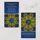 SYMBOLE OM Fractal Mandala Yoga Cartes de visite d (Devant / Derrière)