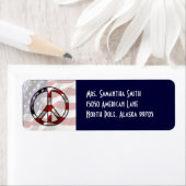 SYMBOLE Patriotique DE LA PAIX Étiquette de adress (En situation)