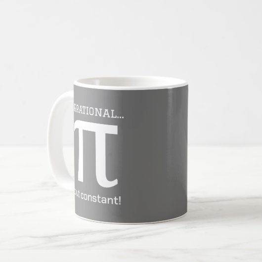Symbole Pi personnalisé, Mug de café Math Lover (Devant gauche)