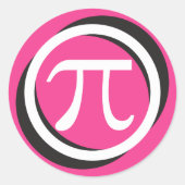 Symbole Pi - Stickers Jour Pi PINK (Devant)
