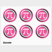 Symbole Pi - Stickers Jour Pi PINK (Feuille)