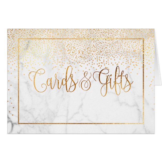 Symbole PixDezines Faux Gold Confetti/Cartes+Cadea (Devant Horizontal)