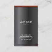 Symbole professionnel Gold Music Carte de visite (Dos)