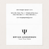 SYMBOLE Psi Psychologue Carte de visite plié (Extérieur déplié)