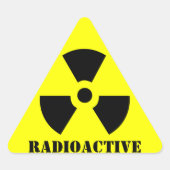 Symbole RADIOACTIVE Avertissement Étiquette Hallow (Devant)