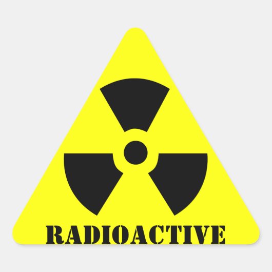 Symbole RADIOACTIVE Avertissement Étiquette Hallow (Devant)