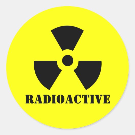Symbole RADIOACTIVE Avertissement Étiquette Hallow (Devant)