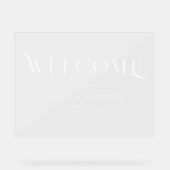 Symbole rétro élégant de bienvenue de mariage (Recto)