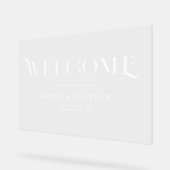 Symbole rétro élégant de bienvenue de mariage (Angle)