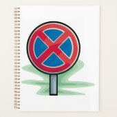 Symbole rouge bleu de la route de stationnement (Devant)