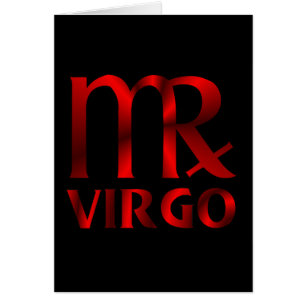 Symbole rouge d'horoscope de Vierge