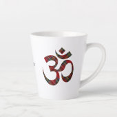 Symbole Royal Stewart Tartan Om, 12oz Latte Mug (Droite)
