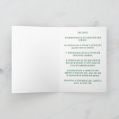 Symbole Sagittaire Vert Carte d'anniversaire (Intérieur)