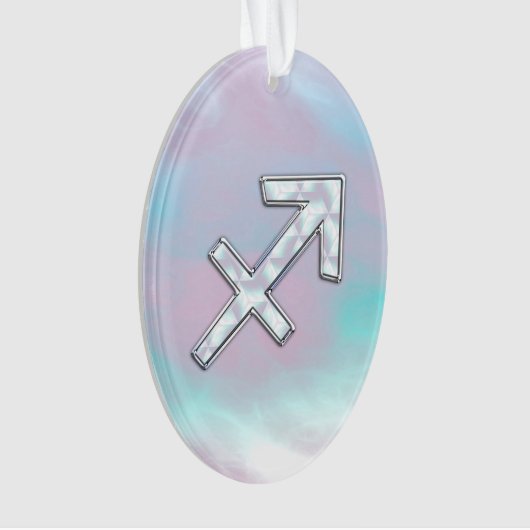 Symbole Sagittaire Zodiaque Mère de style perle (devant)