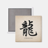 SYMBOLE SIGNE Zodiaque chinois Dragon aimant (Recto/Verso)