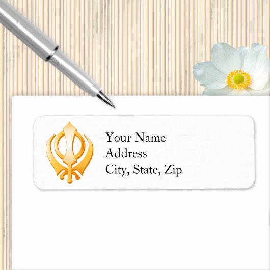SYMBOLE SIKH Étiquette de adresse