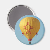 Symbole Soleil Zia Hot Air Ballon Magnet (Recto/Verso)