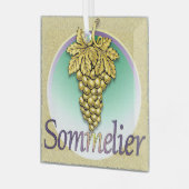Symbole sommelier ornement en verre (Avant gauche)